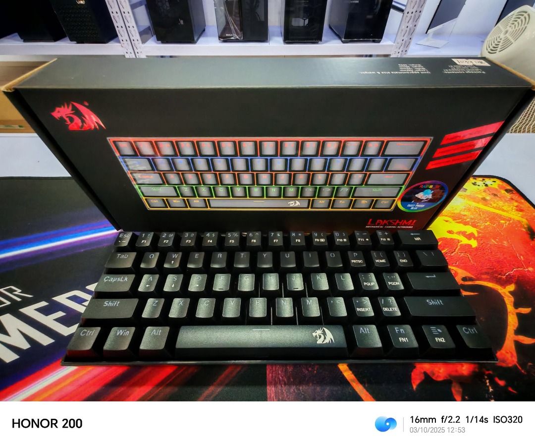 Brandnew Redragon LAKSHMI (Category: Computer Keyboard) located in Cavite. Submitted by dwelancas79880 (Listing ID 1365053295, Image 2). Description: - High quality LED backlit mechanical gaming keyboard (blue, brown, red for option) - Quite /soft touch /durable key - High-precision machinery manufacture - Double injection keycaps - Rainbow backlighting - Full key conflict free - Spill-proof - WIN keys can be disable in gaming - 61 key ,detachabl