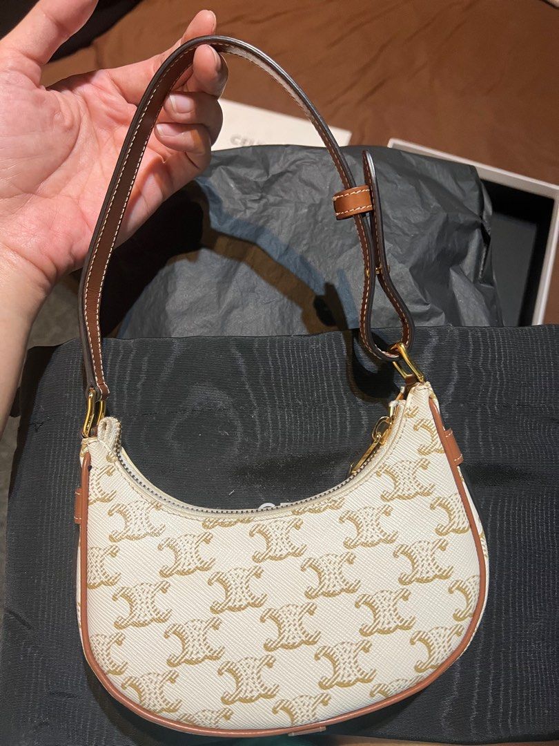 Celine Mini Ava Bag (Category: Luxury Bags & Wallets) located in Quezon City. Submitted by shop_dianed (Listing ID 1364966024, Image 1). Description: Celine Mini Ava Bag in Triomphe White Canvas. Used only a few times. In mint condition.