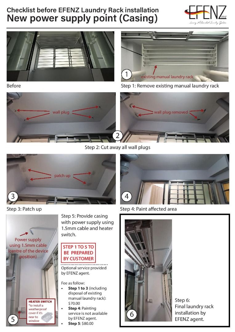 Efenz Laundry Rack (Multi-function), Free installation* (Category: Clothes Drying Rack) located in Singapore. Submitted by no1lightsg (Listing ID 1364983532, Image 2). Description: Laundry rack that is the first to come with 3 years warranty for LED and remote control! 5 years warranty for motor! Color: Valentine Pink / Graphite Laundry rack comes with smart feature. Just download the app, register, login and pair it! All adjustment can be done v