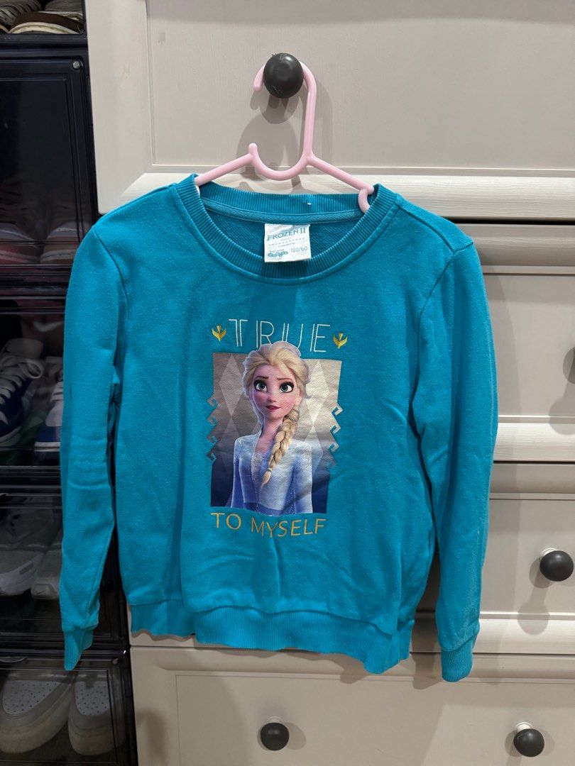 Frozen II Kids Pullover (Category: Babies & Kids Fashion) located in Quezon City. Submitted by abckicks (Listing ID 1365100902, Image 1). Description: Frozen Kids Pullover ₱100 Size 100/60 on tag Can fit 4-7 years old 📍Tandang Sora, QC .