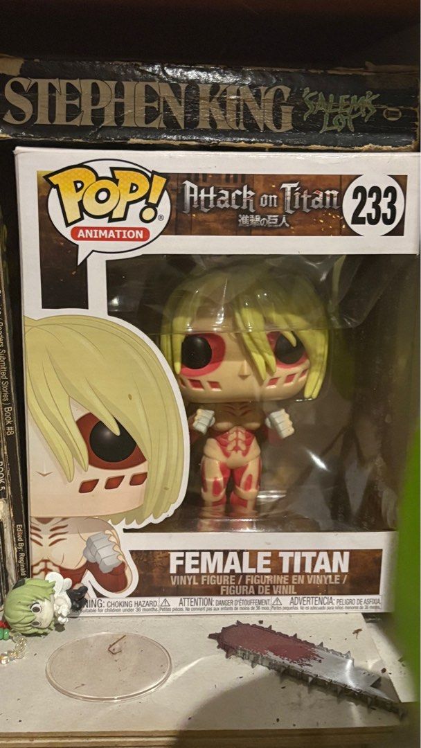 Funko Pop Attack on Titan Female Titan (Category: Figurines & Statues) located in Paranaque City. Submitted by adaalvia (Listing ID 1365079214, Image 1). Description: No protective casing, for shelf display only. .