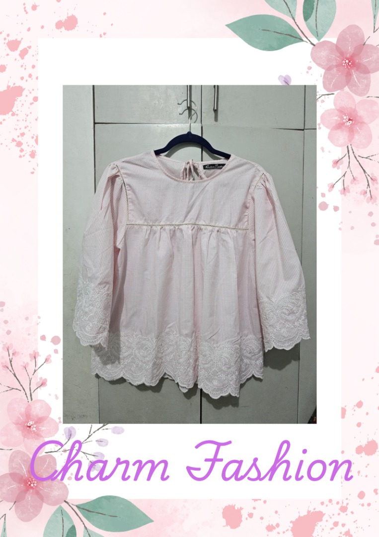 Baby Blue/Pink Stripe Top