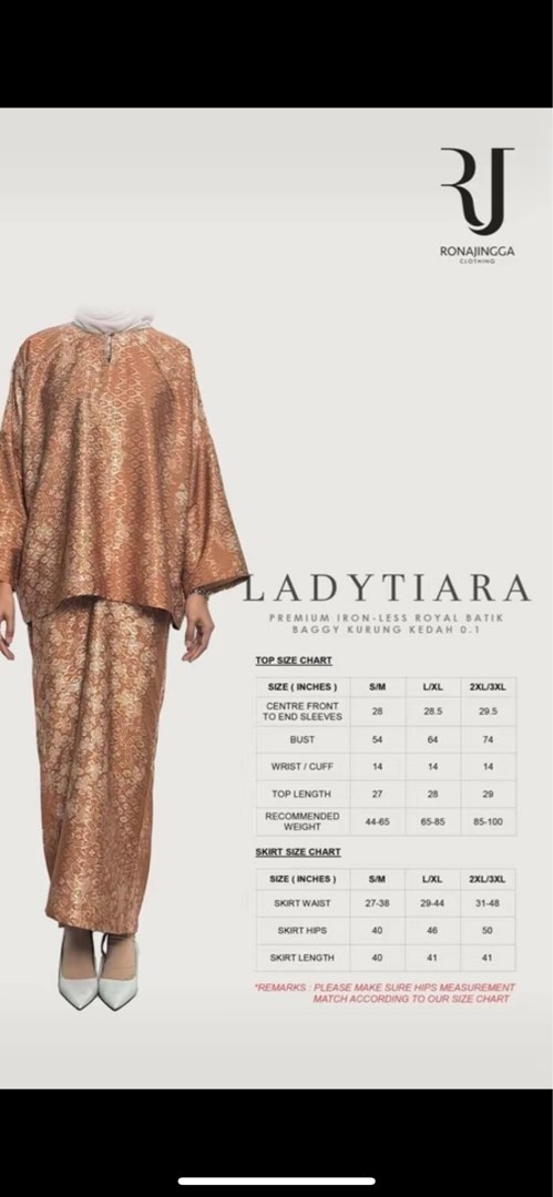 LADY TIARA PREMIUM IRONLESS ROYAL BATIK BAGGY KURUNG KEDAH LOOSE, Women ...