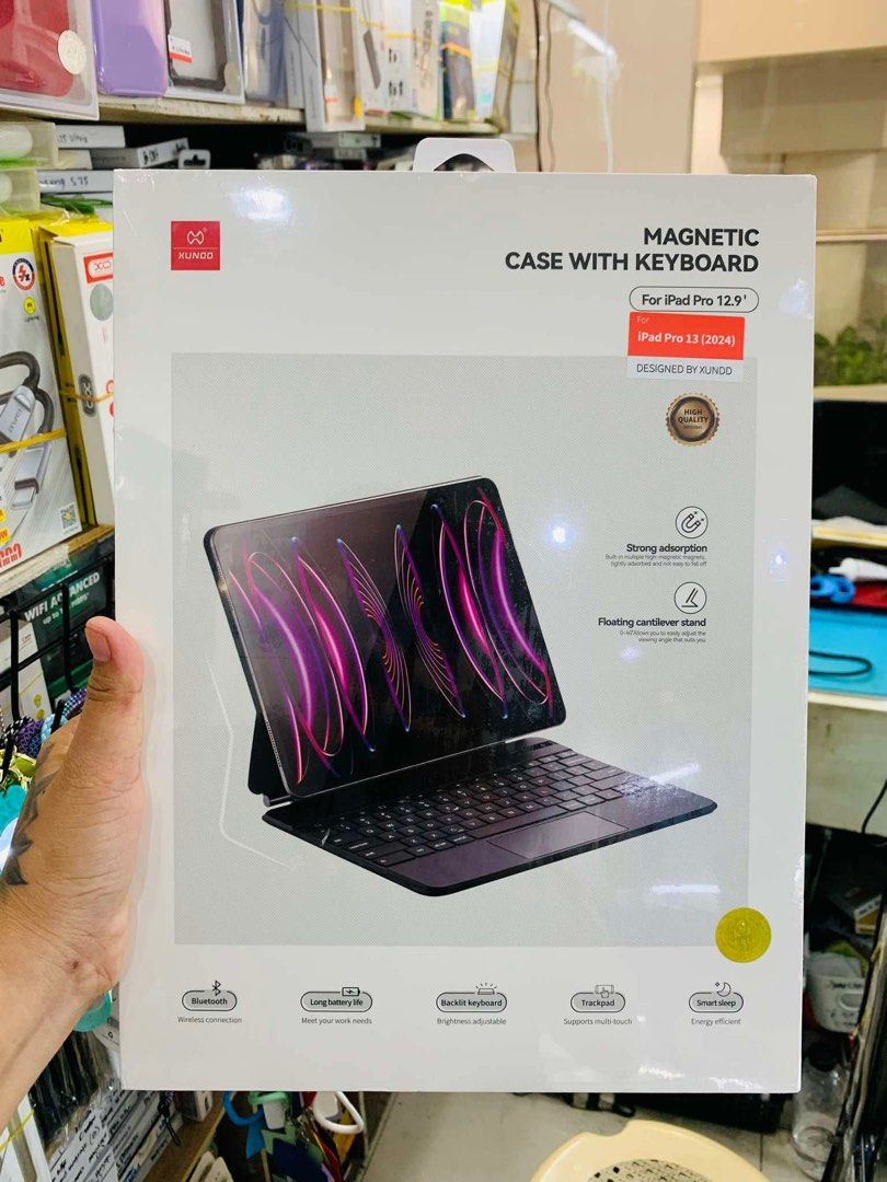 MAGNETIC CASE WITH KEYBOARD (Category: Computer Keyboard) located in Manila. Submitted by meggyswish (Listing ID 1364954633, Image 3). Description: XUNDD MAGNETIC CASE WITH KEYBOARD iPad Pro 13 2024 iPad Pro 11 2024 iPad Pro 12.9 ipad Air 13 2024 iPad 10th 10.9 iPad Air 4 10.9 iPad Air 5 10.9 iPad Air 11 2024 iPad pro 11 2021 2022 Bluetooth connection-wireless connection Long battery life-meet your work needs Backlit keyboard-brightness adjustabl