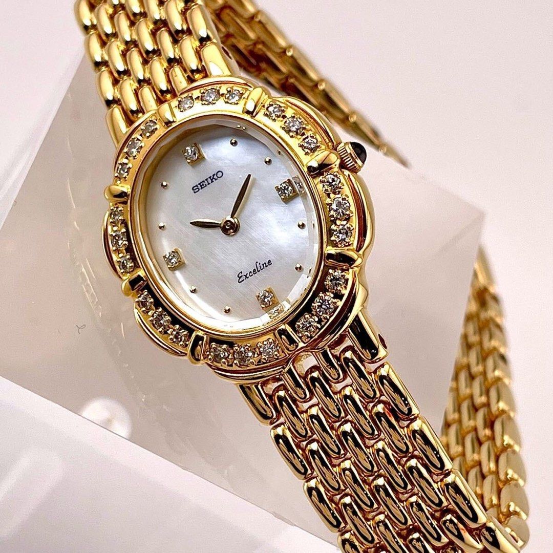 RARE Seiko Exceline 5A50-5190 Ladies Quartz Watch – 4P Natural
