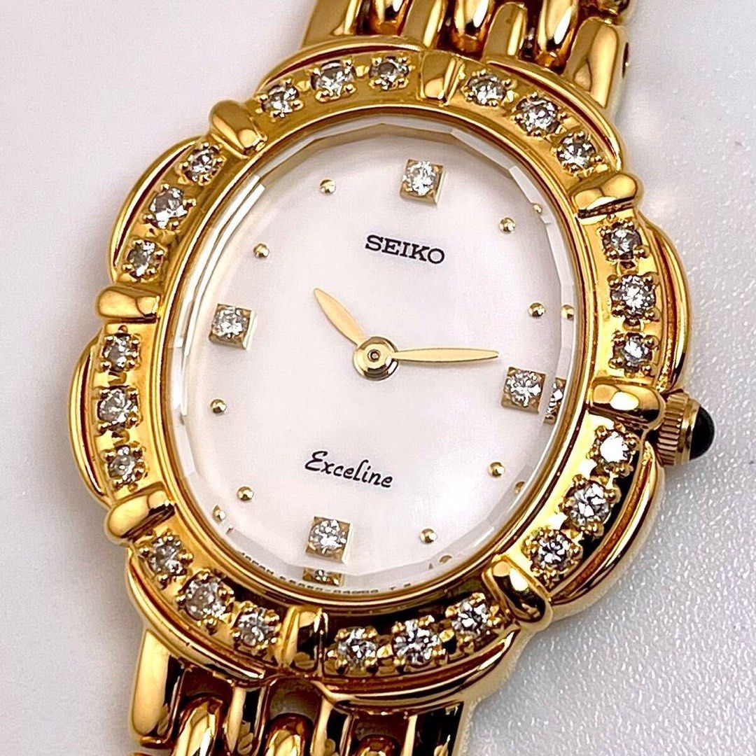 RARE Seiko Exceline 5A50-5190 Ladies Quartz Watch – 4P Natural