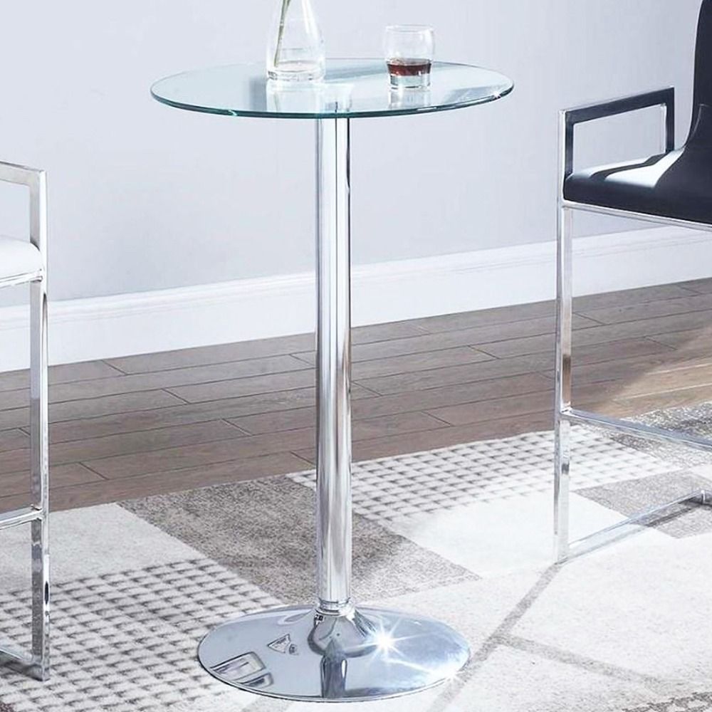 Sumo BTR-02GLS Glass Bar Table Chrome Stand, Aluminum Table (Category: Tables & Sets) located in Manila. Submitted by costuless_qc_branch (Listing ID 239272986, Image 2). Description: Item Code: BTR-02GLS SALE PRICE: ₱3,399.00 Note: Price may change without prior notice. Sumo Round Bar Table ♡ Clear tempered glass table top ♡ Steel construction ♡ Full Assembly Required ♡ Glass Finish: Clear ♡ Metal Finish: Chrome ♡ 1050mm HT ♡ 450mm Base ♡ Best f