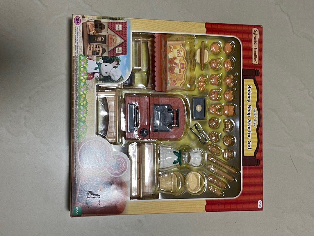 Sylvanian Bakery Starter Set (used) (Category: Kids Toys) located in Manila. Submitted by eclairdessert (Listing ID 1365063760, Image 1). Description: pre-loved (has a small rip on the top left corner but barely visible) ----------- rfs: i dont use it anymore and its taking space ----------- no meetup/pickup sorry! .