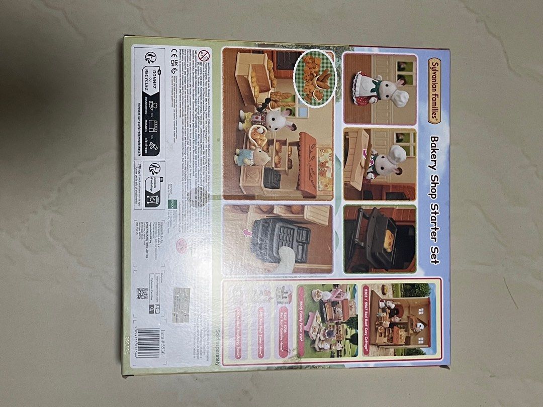 Sylvanian Bakery Starter Set (used) (Category: Kids Toys) located in Manila. Submitted by eclairdessert (Listing ID 1365063760, Image 2). Description: pre-loved (has a small rip on the top left corner but barely visible) ----------- rfs: i dont use it anymore and its taking space ----------- no meetup/pickup sorry! .