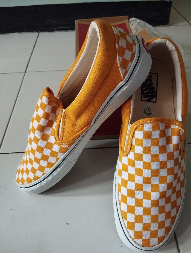 Vans Slip-On Checkerboard Ochre Yellow