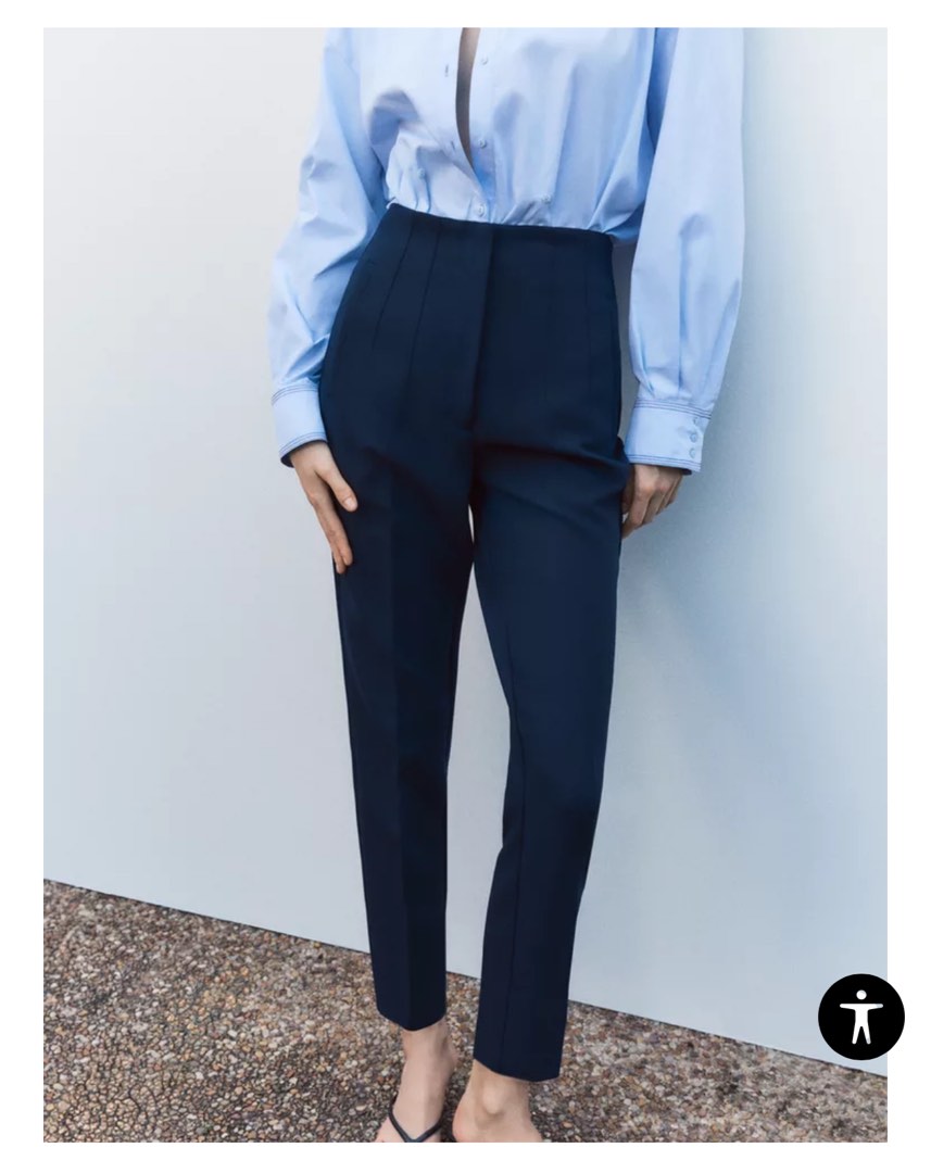 sachin and babi light blue dress Women's High Waisted Pants
