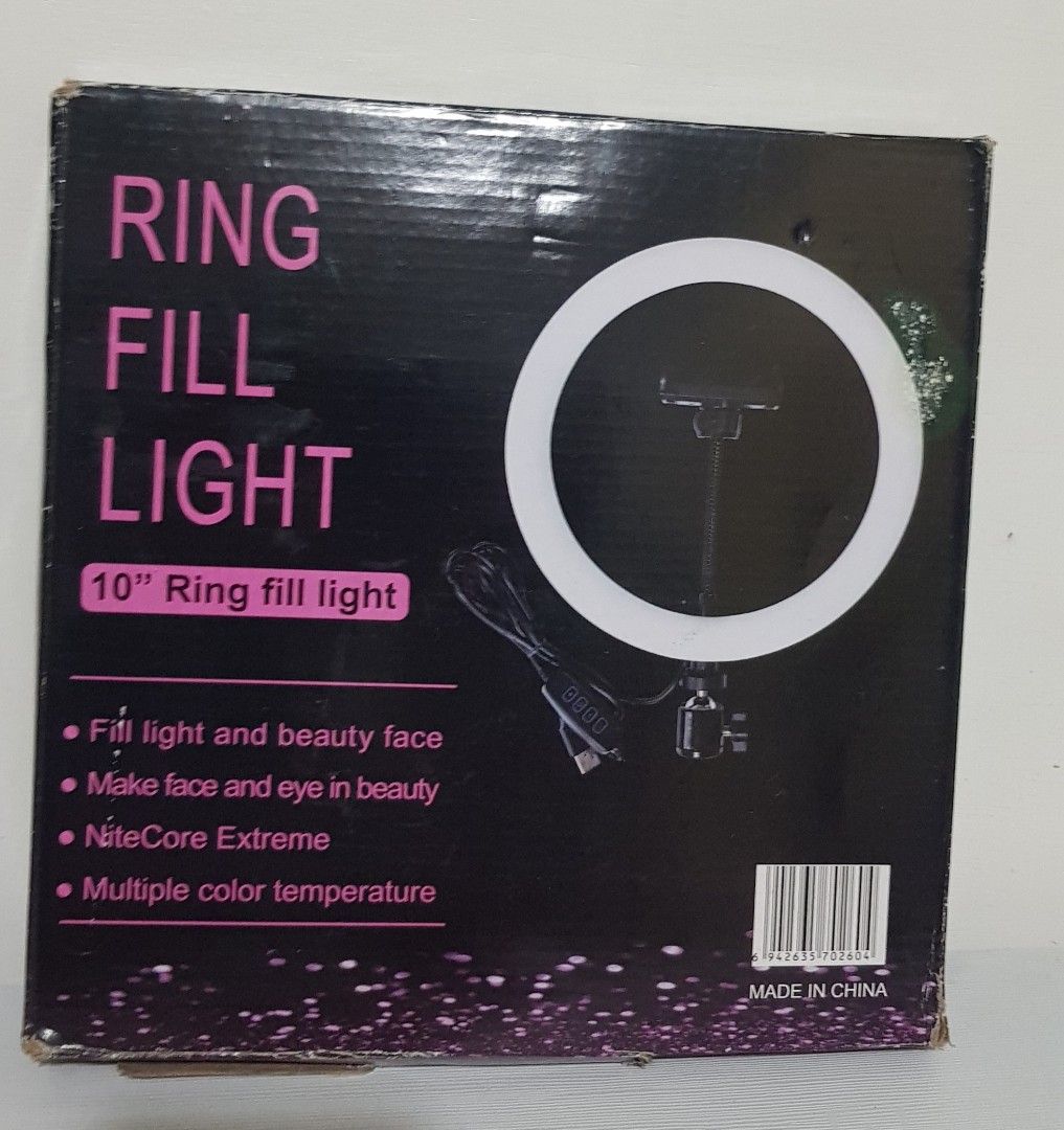 10" Ring fill light (Category: Lighting & Studio Equipment) located in Taguig. Submitted by thrifthub.ph (Listing ID 1365235274, Image 1). Description: Never used..