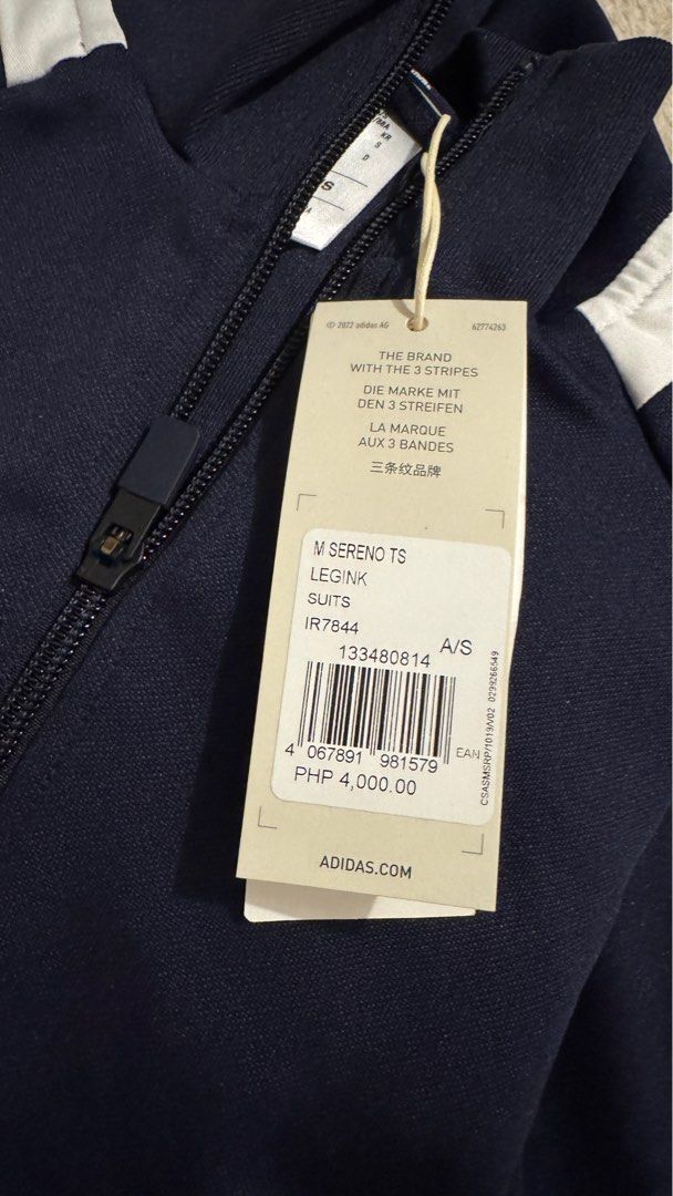 Adidas 3 stripes Track Suit (Jacket Pants) Men (Category: Coats, Jackets and Outerwear) located in Las Pinas. Submitted by rieanngirl (Listing ID 1365213628, Image 2). Description: For Men but fits ok for Women too Size: S.