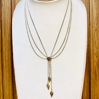 Authentic Tiffany & Co Three Strand Lauriat Leaf Necklace in Sterling 925 Silver