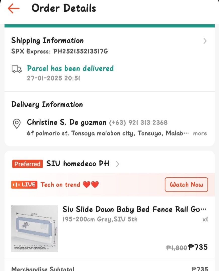 Baby fence (Category: Bed Guards) located in Malabon City. Submitted by kwisteyndg (Listing ID 1365134705, Image 2). Description: wrong size too long for our bed bought it for 700+.
