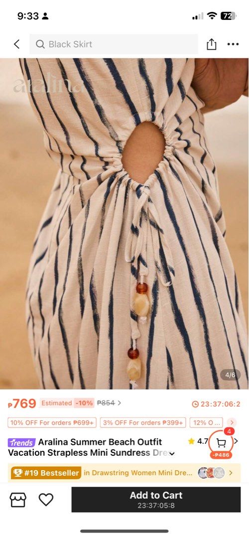 Beach Strapless Mini Sundress (Category: Dresses) located in Zamboanga. Submitted by _kaoru (Listing ID 1365256604, Image 3). Description: Used once. Price is still negotiable.