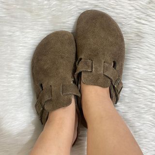 Birkenstock Boston Suede Tan