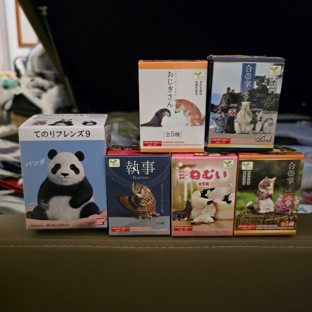 BN Bandai Tenori Friends/ Yell Gassho Praying Cat, Shiba, Polar Bear, Sleepy Sleepy Still Cats / Butler Owl (Category: Designer & Blind Box Toys) located in Singapore. Submitted by reggum (Listing ID 1365284043, Image 1). Description: Bandai - Panda Sealed $10 The others are $5 each.