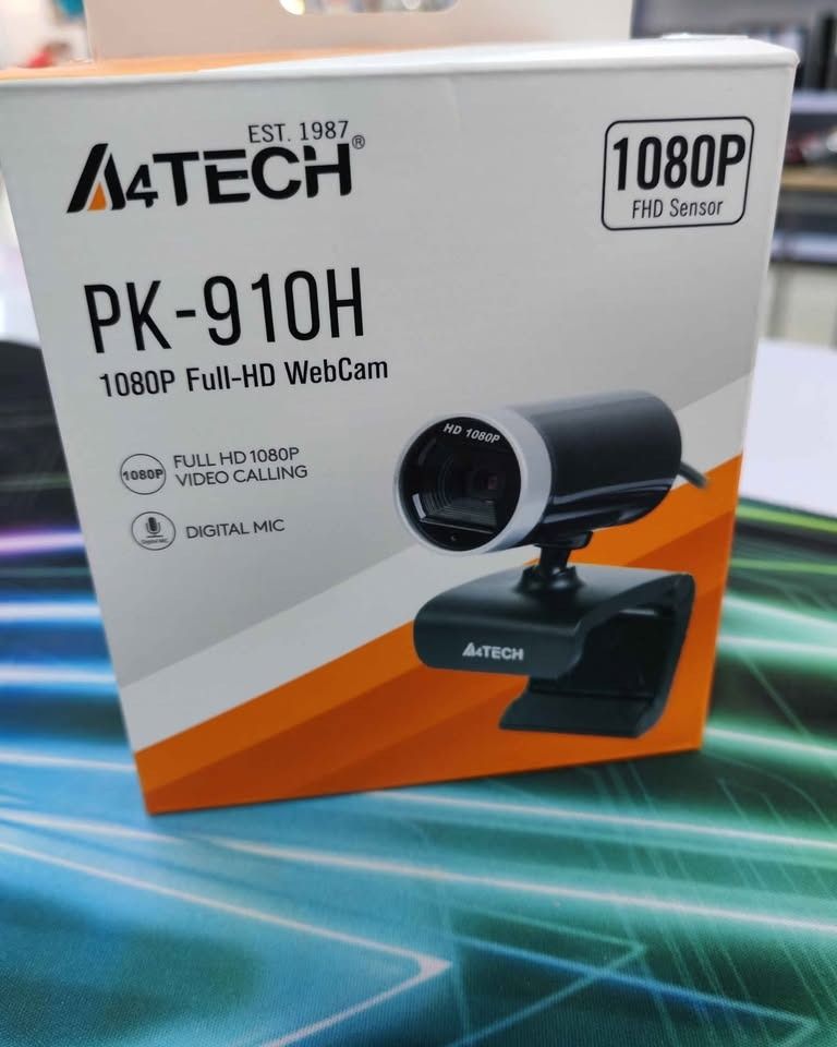Brandnew A4TECH PK-910H Webcam (Category: Webcams) located in Cavite. Submitted by dwelancas79880 (Listing ID 1365206866, Image 1). Description: Resolution: FHD 1080P 1920*1080 Frame Rate: 30fps Built-in Mic: Single Digital Mic Lens Type: Full HD Glass lens Focus Type: Fixed Focus* Output Format: MJPEG YUY2 USB Transfer: USB 2.0 High-Speed Viewing Angle: 70 degrees System Requirements: Windows 7/ 8/ 8.1/ 10 or above.