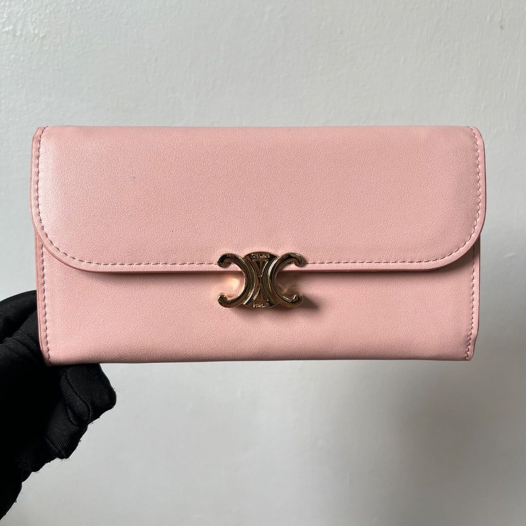 Celine Triomphe Long Pink Wallet (Category: Luxury Bags & Wallets) located in Antipolo. Submitted by mjlenihcpreloved (Listing ID 1321699226, Image 1). Description: .