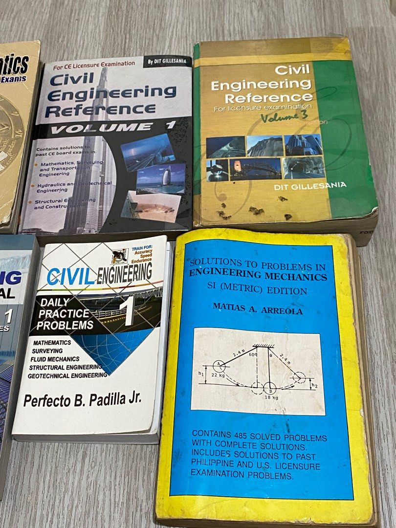 Civil engineering board exam books engineering reference books padilla ...