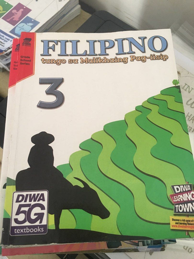 Grade 3 books (Category: Textbooks) located in Las Pinas. Submitted by lauricontapay (Listing ID 1365224266, Image 2). Description: 100 each Grade 3 books Filipino diwa Math diwa Ap diwa Science phoenix Pagpapakatao phoenix Writting Pencil marks ung iba may check pero di naman masyado madami.