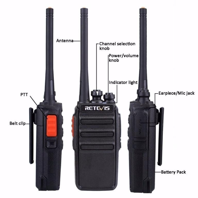IMDA Approved License free 2PCS (1 pair) Retevis RT24 Walkie Talkie ...