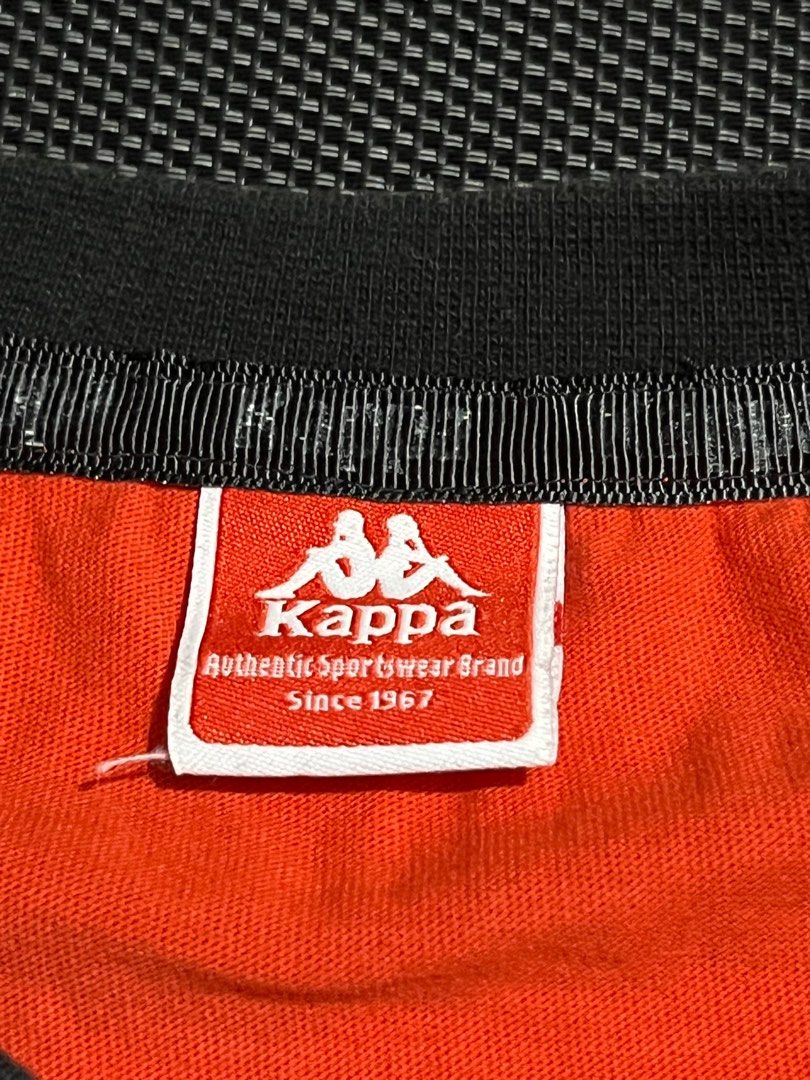 Kappa Banda T Shirt (Category: Tshirts & Polo Shirts ) located in Quezon City. Submitted by eiagarxia (Listing ID 1365282864, Image 2). Description: 10/10 condition Kappa banda tapered Orange color.