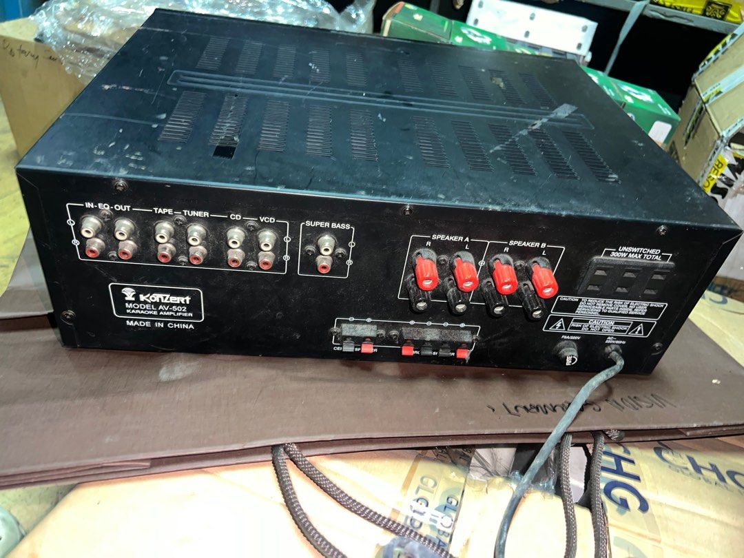 Konzert Stereo Karaoke Amplifier (AV-502) (Category: Soundbars, Speakers & Amplifiers) located in Quezon City. Submitted by chloe_declutter (Listing ID 1365219434, Image 2). Description: I have 1 in stock Cubao: QC loc.