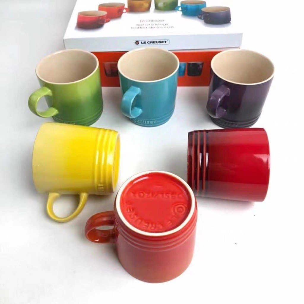 LE CREUSET rainbow mug set (Category: Coffee & Tea Tableware) located in Manila. Submitted by hotdealsph (Listing ID 1365224629, Image 1). Description: .