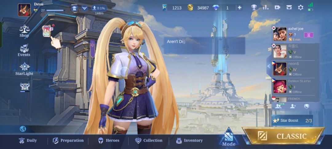 MLBB ACCOUNT with 11 EPIC SKINS and MORE! (Category: Others) located in Manila. Submitted by estor248418956 (Listing ID 1365223399, Image 3). Description: The posted price is still negotiable. Message me for more info..