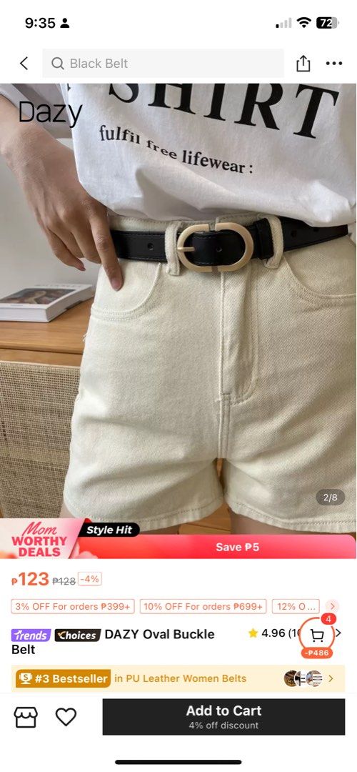 Oval Buckle Belt (Category: Belts) located in Zamboanga. Submitted by _kaoru (Listing ID 1365256937, Image 2). Description: I ordered the same item twice. Huhu.