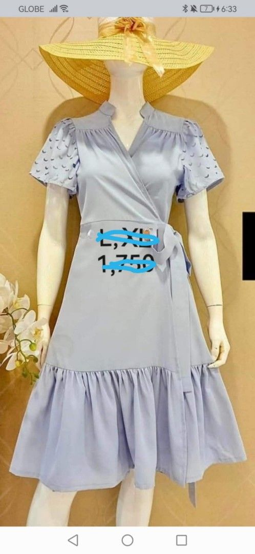 Plains and prints wrap around dress (Category: Dresses) located in Cabanatuan. Submitted by misshell26 (Listing ID 1365124684, Image 1). Description: Small fit to medium, photos when worn if requested.