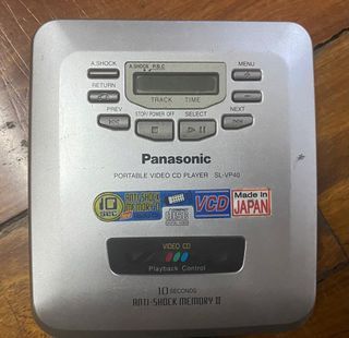 Rare Vintage PANASONIC SL-VP40 Portable Video CD Player VCD | TESTED - No Cover - Working Preloved