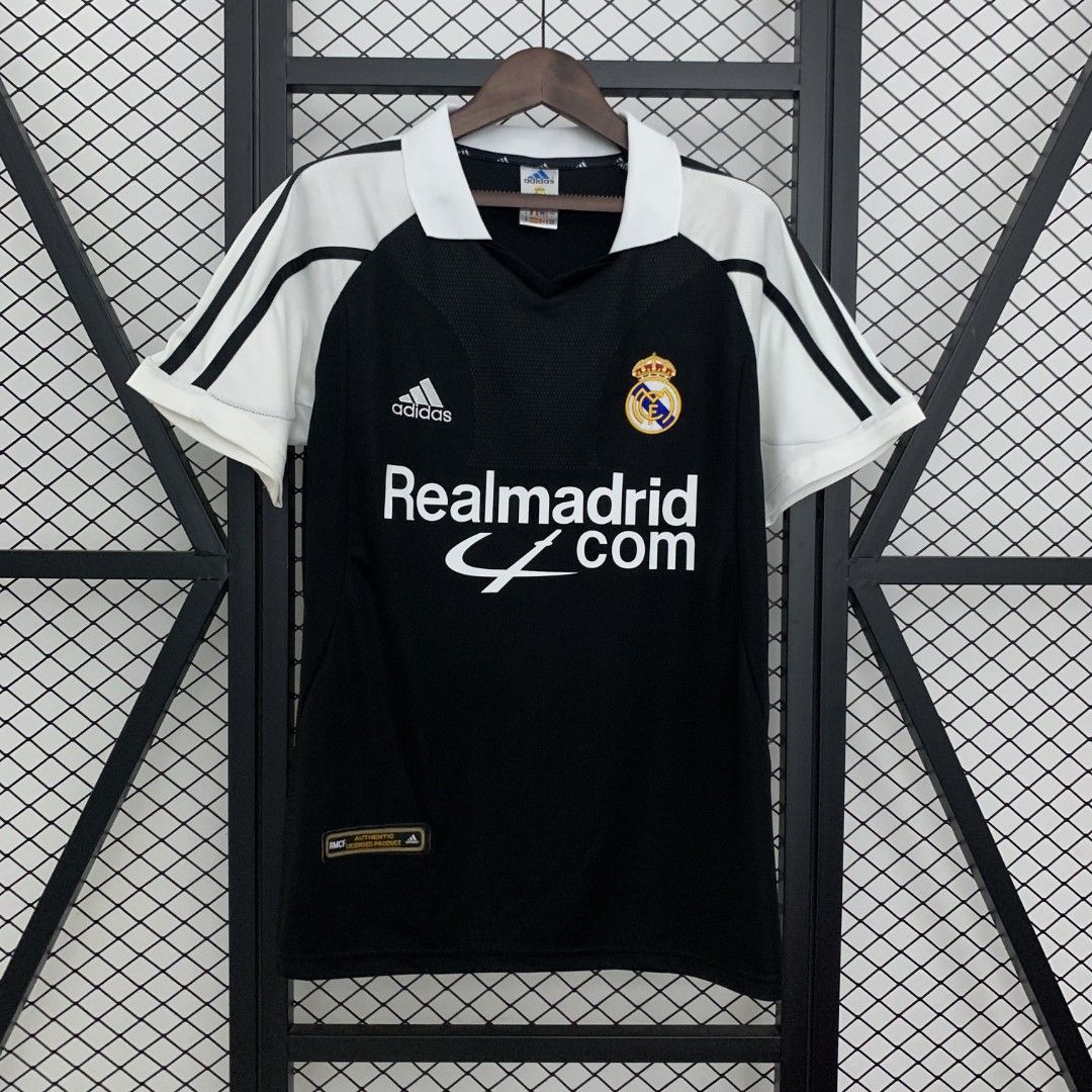 Real Madrid Retro Away Jersey Shirt 2001/02 (Category: Racket & Ball Sports) located in Singapore. Submitted by strangertides (Listing ID 1365133993, Image 1). Description: Please check out my other account for more jerseys and caps: Check out Kap_tain listings on #Carousell: https://carousell.app.link/fqHcEWAXmJb This is a listing for pre-order of item. No ready stock. Jersey type: ✔️ Fans version Shipping Details: ✔️ Order and delivery is about
