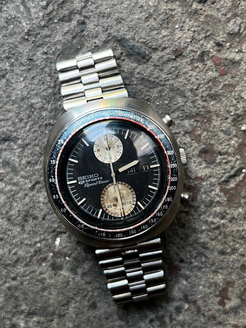 SEIKO SPEEDTIMER UFO (Category: Luxury Watches) located in Quezon City. Submitted by watchimpossible (Listing ID 1365129416, Image 2). Description: Fs. Seiko UFO Case diameter : 44MM Lug Size : 19MM Dial : Matt Black Movement : Automatic Chronograph Case : Stainless Steel Newly service! Fish bone bracelet See photos for better description!.