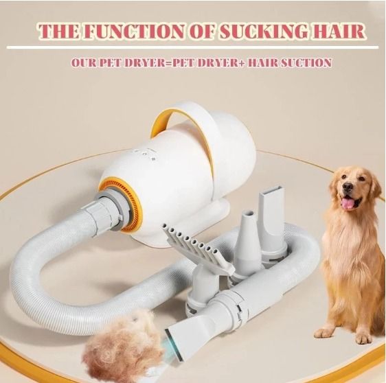 Smart High-Power Pet Dryer – Fast Grooming Blower for Large Dogs & Cats (Category: Health & Grooming) located in Singapore. Submitted by techhorizon (Listing ID 1365136751, Image 2). Description: ✨ Fast Drying | Low Noise | Intelligent Temp Control | Ion Tech 🚚 Local SG Seller | Quick Shipping | Ideal for Home & Grooming Salons 🛠️ Key Features: ✅ Powerful Airflow – Wind speed up to 30m/s for rapid drying ✅ Low Noise Tech – Reduces stress with q