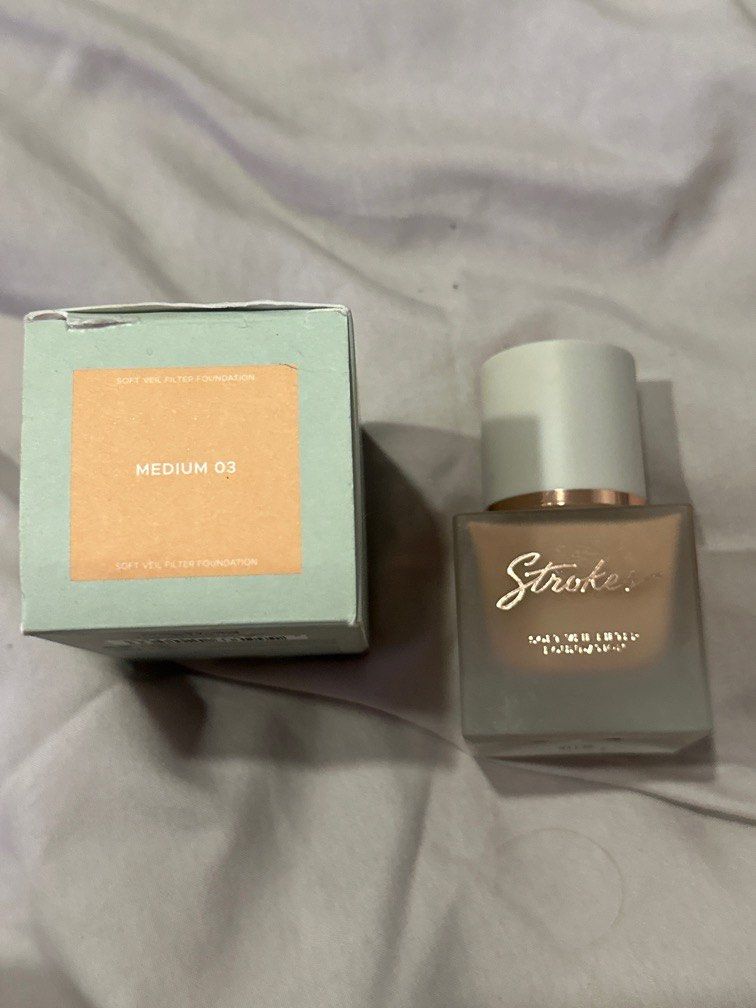 [SOLA PRIMER FREEBIE] Strokes Soft Veil Filter Foundation Medium 3 (Category: Makeup) located in Manila. Submitted by philocalyph (Listing ID 1365277261, Image 2). Description: Used 2x - got tanned, not my shade anymore can swap to issy foundation nl2.5.