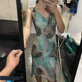 Summer Midi Flowy Dress (Vintage, Y2K, Vacation, Holiday, Beach, Birthday, Event, Classy, Casual, Formal, Blue, Sundress, Maxi, Ruffle, Bodycon)