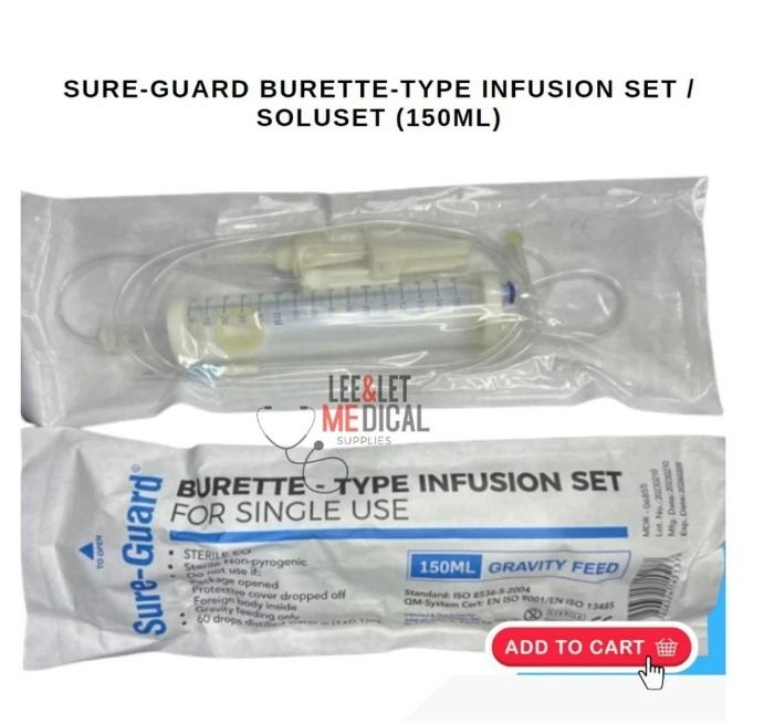 Sure-Guard Burette-Type Infusion Set / Soluset (150mL), Health ...