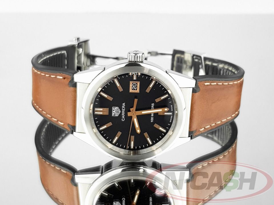 Tag Heuer Carrera Lady Quartz 36 (Category: Luxury Watches) located in Makati City. Submitted by luxury_by_ncash_2 (Listing ID 1365179394, Image 1). Description: N-Cash Pawnshop "Instant Cash for Bags, Watches, Cars, and Electronics" https://www.ncash-pawnshop-philippines.com/ Tag Heuer Carrera Lady Quartz 36 Ref. WBG1311.FT6116 Last known retail price: Php 140,000 Tag Heuer brown leather strap Quartz movement 9.5 out of 10 Watch comes with instr