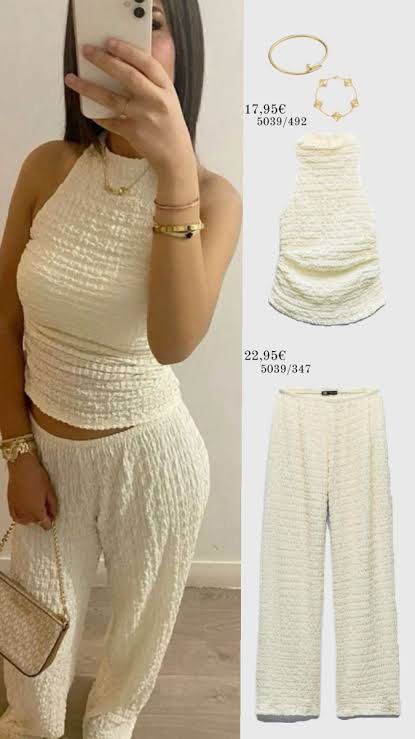 Zara Textured Top and Trousers Set (Category: Other Bottoms) located in Quezon City. Submitted by tk.as (Listing ID 1365243996, Image 2). Description: Top sold already Bottoms available - ₱1100.