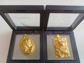足金999/4D日斗進金旋轉龍牌/女皇與花金牌64196493568898110