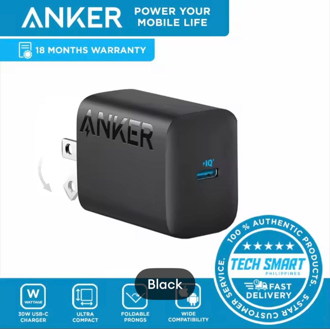 Anker Charger (Category: Chargers & Cables) located in Las Pinas. Submitted by antoniajosepha (Listing ID 1365357501, Image 1). Description: Anker Charger and Cable Selling for Php1000 Bought for Php1956.02 1. Anker 312 30W USB-C Charger with Compact and Foldable Design (Bought for Php919.02) 2. Anker Powerline III Flow USB-C To Lightning Cable, 100W, 6ft (Bought for Php1037.68) Used Reason for Selling: Decluttering Payment first policy (Gcash, B