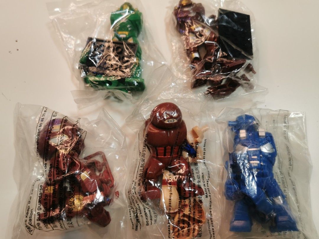 Blocks ironman 5pcs (Category: Lego & Building Sets) located in Paranaque City. Submitted by planet4k (Listing ID 1365356889, Image 1). Description: Sealed 5pcs.