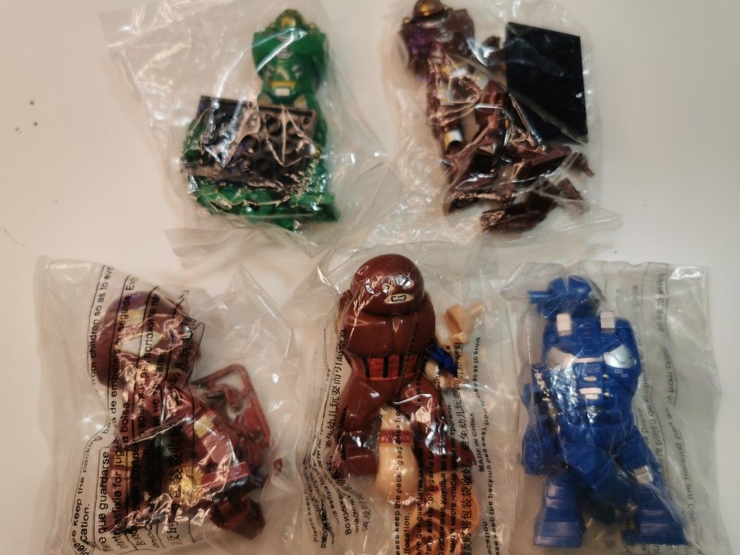 Blocks ironman 5pcs (Category: Lego & Building Sets) located in Paranaque City. Submitted by planet4k (Listing ID 1365356889, Image 2). Description: Sealed 5pcs.