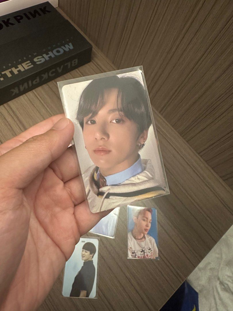 BTS Photocard (Category: K-Wave Merchandise) located in Paranaque City. Submitted by thisisdom (Listing ID 1365370838, Image 1). Description: 300 each JK MOTS 7 PC - 300 JK in the mood for love album PC - 300 JK you never walk alone album PC - 300 Taehyung Dark & Wild album PC - 300 Jimin butter album PC - 300 Jimin R U OK album PC - 300.