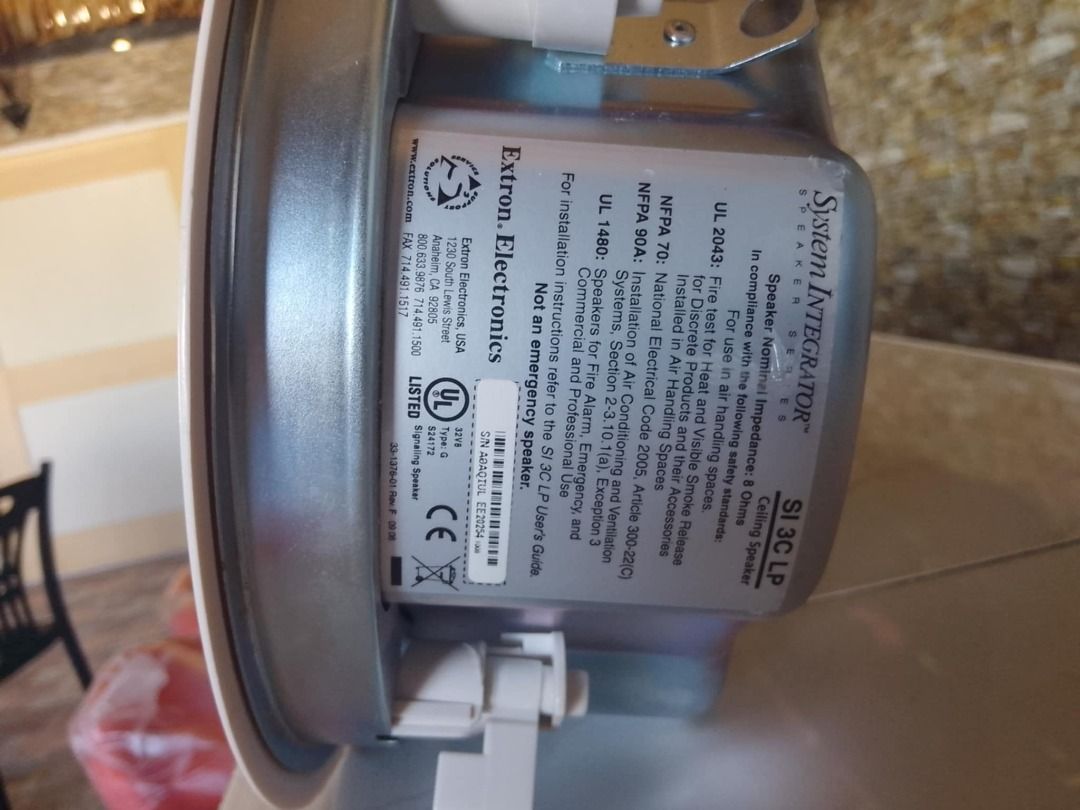 Extron SI 26CT 6.5" 2-Way Ceiling Speaker (Category: Soundbars, Speakers & Amplifiers) located in Angeles City. Submitted by aarbuilding (Listing ID 1365383314, Image 3). Description: QTY: 9PCS Please Self Inspect. Sell as it is. First come, First Serve. No Warranty USED Can be turn on. BUT NO further testing has been done. FOR FASTER TRANSACTION CALL/SMS ME:09065775199- look for Lina .