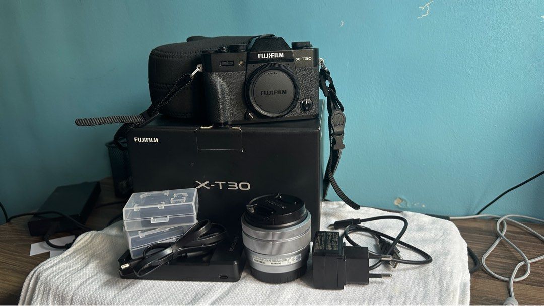 FUJI XT-30 with 15-45mm lens (Category: Cameras) located in Imus. Submitted by gryphyn23 (Listing ID 1365330444, Image 1). Description: FOR SALE FUJIFILM XT-30 - with 15-45mm lens - with box and manual - 2x ravpower extra battery - free sleeve .