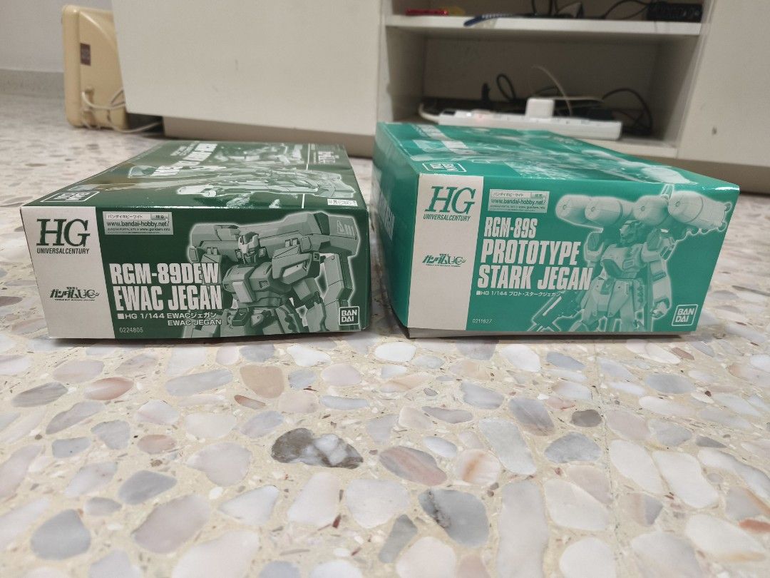 Gundam Unicorn HG 1/144 RGM-89S & RGM-89DEW ( selling in set) (Category: Gundam Model Kits) located in Singapore. Submitted by tanbc (Listing ID 1365443299, Image 2). Description: What you see is what you get box collapsed a little on picture 3 (fixed price).